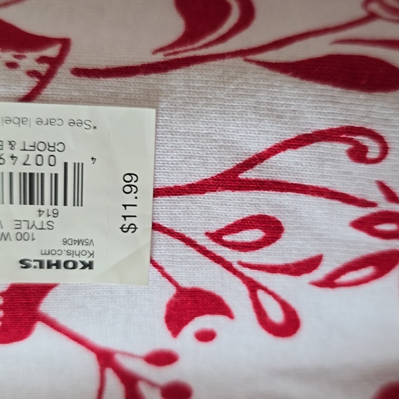 CROFT AND BARROW WOMEN'S PLUS SIZE SHORT SLEEVE RED & WHITE PULLOVER TOP SIZE 4X - Picture 3 of 11